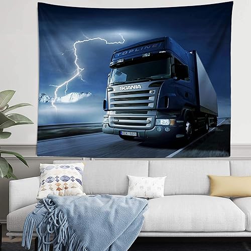 OliveSleep Tapisserie Scania Camion Tentures murales Art Decor Maison Dortoir Salon Chambre Tapisseries (Multi 18, 150 x 200 cm) - Nail Gallerys