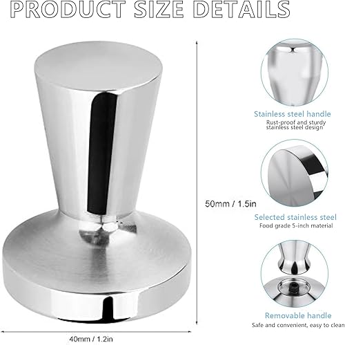 Tamper à Café, Outil De Presse De Poudre De Remplissage De Café Portable Solide En Acier Inoxydable De 40 Mm Avec Extraction Améliorée, Outil De Remplissage Durable, Tamper à Expresso Pour la Maison, - Nail Gallerys