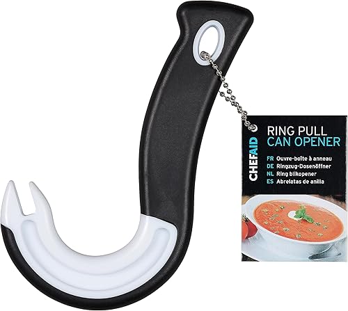 Chef Aid Ouvre-boîte à anneau, design ergonomique, traction contrôlée, ouvre les boîtes avec facilité - Nail Gallerys