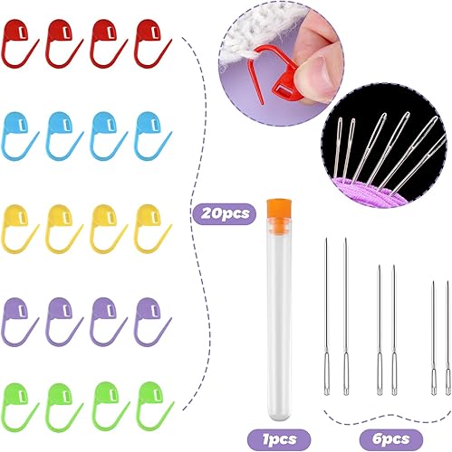 Crochet Kit, Aiguilles à Croche avec Poignées Ergonomiques, Kit Crochet Debutant Complet 0,6–6,5 mm, Crochet Tricot Multicolore pour Débutants et Professionnels - Nail Gallerys