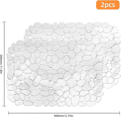 Lot de 2 tapis d'évier, en PVC, 40 x 30 cm, antidérapants, découpables, tapis de protection pour vaisselle, verres et légumes, égouttoir avec design à corps creux pour évier de cuisine - Nail Gallerys
