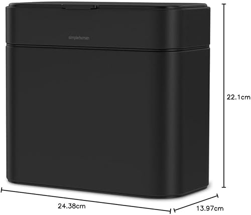 simplehuman Bac à compost amovible et de comptoir, 4 litres, noir mat - Nail Gallerys