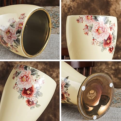 fanquare Vintage Vase Fait à la Main en Céramique, Centre de Table, Vase à Fleurs en Décoratif pour Salon, Maison - Nail Gallerys