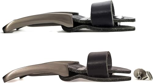 Fa.Volmer ® Boucle de ceinture unique de rechange pour ceinture en cuir noir 3,8 cm type #10125 - Nail Gallerys