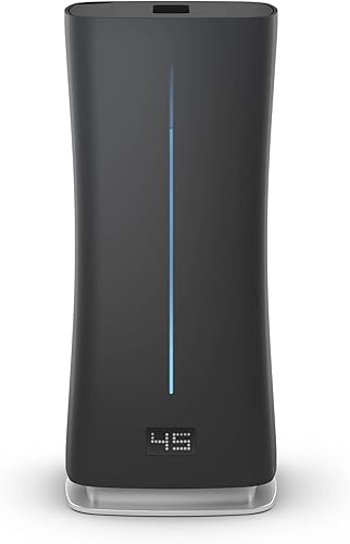 Stadler Form Humidificateur d'air Eva Little, nébuliseur ultrasonique Peu encombrant, pour pièces jusqu'à 50 m2, avec hygrostat, Mode Auto et Nuit, Noir - Nail Gallerys