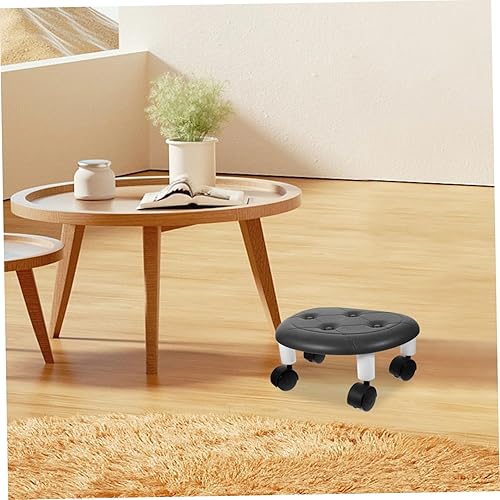 MOBUTOFU Mini Tabouret Bas Ergonomique À roulettes pour Adultes Repose-Pieds Portable roulettes Lisses Accessoire De Mobilier De Bureau - Nail Gallerys