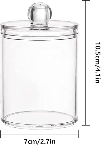 Distributeur Coton Tige, Boite Coton Demaquillant Transparent - Nail Gallerys