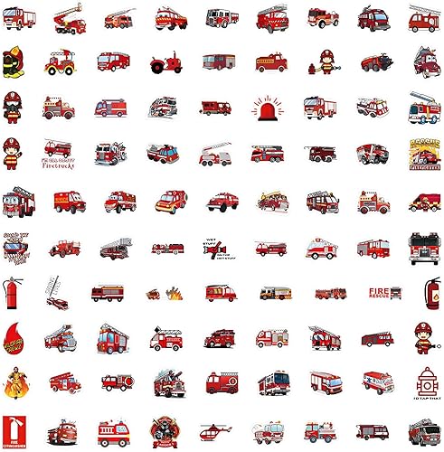 RELKLYU 150 Autocollants sur Le Thème du Feu, Autocollants De Graffitis Créatifs, Autocollants pour Enfants, Autocollants Imperméables, Peuvent Décorer des Bouteilles d'eau, des Cahiers, des Vélos. - Nail Gallerys