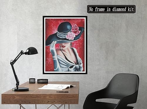Henair 5D Kits De Diamond Painting Chapeau, DIY Broderie Diamant Peinture Mosaique Plante Point De Croix Strass Kit Complet Salon Stickers Muraux Décor à La Maison 30x40cm - Nail Gallerys