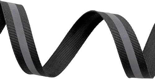 Bande réfléchissante haute visibilité argentée à coudre en tissu de sécurité – 15 mm x 10 m (noir) - Nail Gallerys