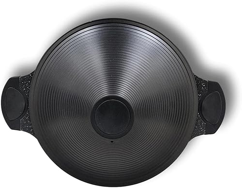 Cflagrant® Tajine Marocain Façon Pierre Induction avec Couvercle Revêtement sans PFOA en Greblon C3+ de Technologie Allemande (32cm) - Nail Gallerys