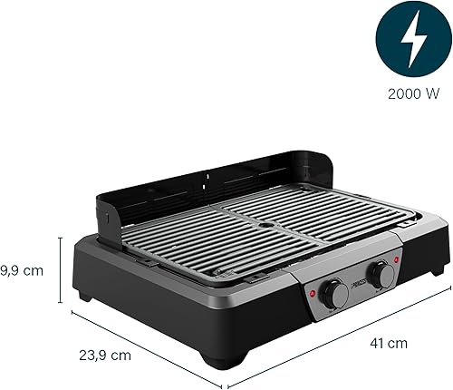 Princess Barbecue électrique et grill de table - 43x27 cm - Thermostat réglable - 2 zones de chauffage - Revêtement antiadhésif - 2000 W - 01.112254.01.001 - Nail Gallerys