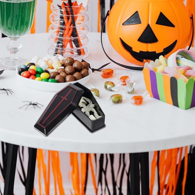 Zerodeko 4 Ensembles De Mini Cercueils De Boîte De Cercueil Artisanat De Cercueil D'Halloween Cercueils Miniatures Faveurs De Fête De Cercueil Faveur De Fête D'Halloween Petit Décor De - Nail Gallerys