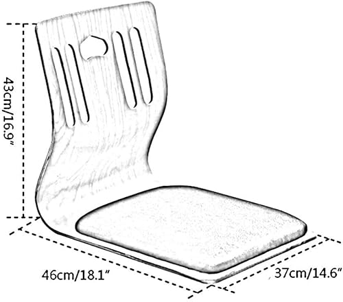 Bseack Chaise au Sol Chaise rembourrée de Plancher de siège avec Dossier Enfants Chaise empilable étage Style Architectural de Charge de roulement Bent Bois Craft Lazy Chaise Sol for Bay Window - Nail Gallerys