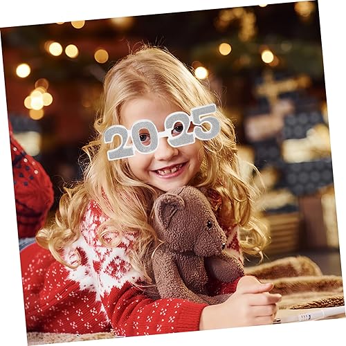 Mobestech 1 Paire De Lunettes en Poudre Galvanoplastie Accessoires 2025 Lunettes De Déguisement Accessoires Photo du Nouvel an Lunettes De Fête du Nouvel an 2025 Lunettes De Soleil - Nail Gallerys