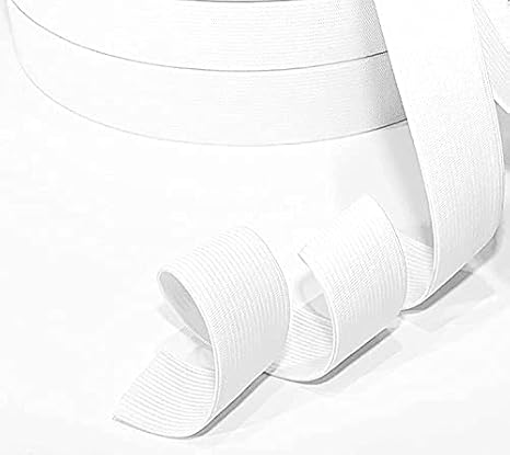 5 m, 2 pièces, blanc, 15 mm, bandes élastiques pour couture et coutures plates (101,15 mm x 5 m) - Nail Gallerys