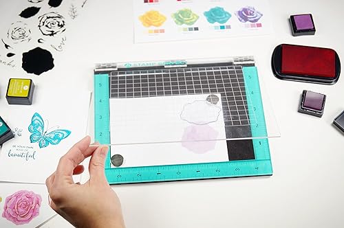 Hampton Art Stamp Outil de positionnement, Multicolore, 17 x 22 cm - Nail Gallerys