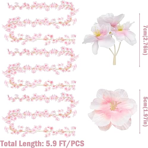 KAIYAYA Fleur de Cerisier Artificielle,Ensemble de 3 pièces Fleurs artificielles,Rose Clair Guirlandes de Cerises Sauvages simulées,pour la Maison et à l'extérieur,décoration de Mariage - Nail Gallerys