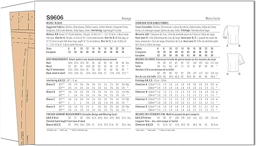 Simplicity SS9606H5 Débardeur pour femme H5 (36-38-40-42) - Nail Gallerys