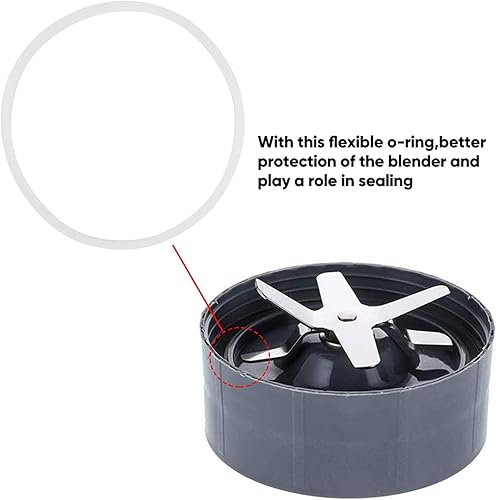 Mokernali Joint Blender, Joint de Mélangeur, Joint de Rechange en Caoutchouc, Compatible pour Magic Bullet Original Mixeur 250 W à Lame Croisée ou Plate, Blanc, 6 Pièces(6PCS, 15×14×2cm) - Nail Gallerys