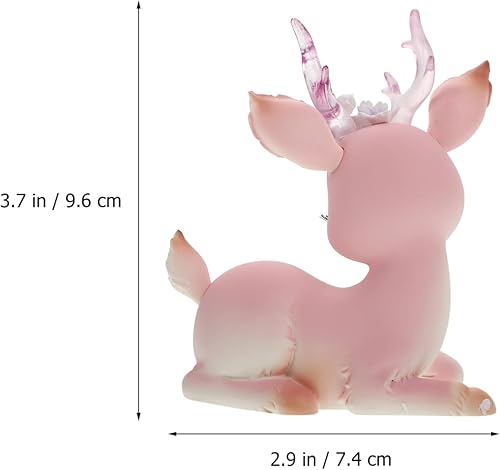 Vosarea Bébé Cerf Figurine Gâteau Topper Mini Statue Rennes De Biche Faon Décor Miniature Animal des Bois Table De Bureau Décoration Ornement pour Bébé Douche D' Anniversaire Fée Jardin - Nail Gallerys