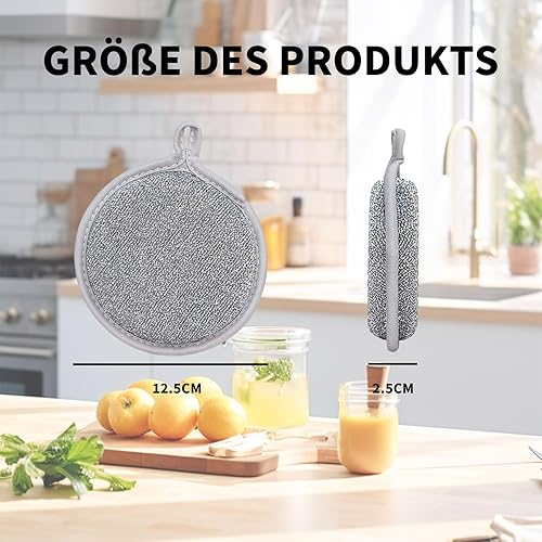 Chiffons à Vaisselle en Fil Métallique,Torchon Multifonctionnel en Fil Métallique Anti-Rayures,Torchon Metallique Anti Rayure,Micro Chiffon Vaisselle,Chiffon de Nettoyage,Magique Vaisselle Lavette - Nail Gallerys