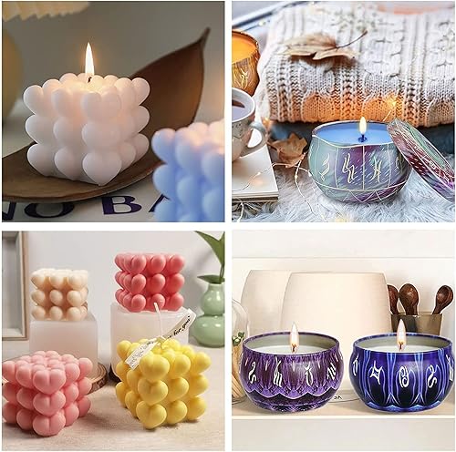 YUTUY Kit de Fabrication de Bougies,DIY Bougies,Inclus 80 mèches de Bougie,1 Pot de Fabrication,8 boîtes de Pots,Kit de démarrage pour débutants - Nail Gallerys