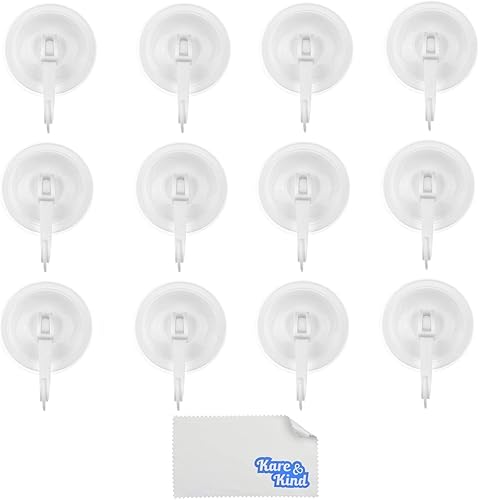 Lot de 12 crochets à ventouse - Système de verrouillage - Puissance d'aspiration sous vide extra forte - Idéal pour la cuisine ou la salle de bain - Pour serviettes, peignoirs, manteaux, poêles, - Nail Gallerys