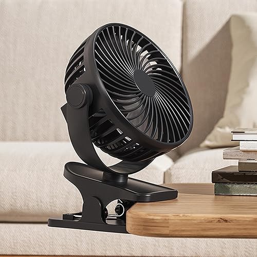 Ventilateur à clipser, ventilateur à clipser pour lit,ventilateur portable pour poussette avec construction solide - Petit ventilateur à flux d'air efficace rechargeable pour voyage, chambre à coucher - Nail Gallerys