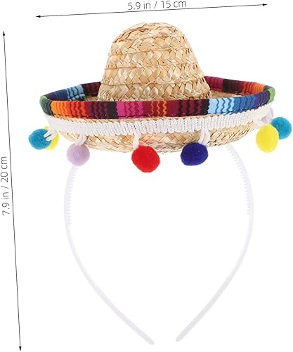 ERINGOGO Mexique Petit Chapeau Mini-Chapeaux Chapeaux de fête pour Enfants Chapeaux Sombrero Mini-Sombrero Chapeau de Fete Chapeau de fête Casquette Mexique Bandeau Mexicain Polyester - Nail Gallerys