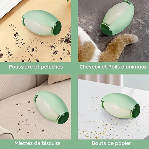 ovanor Anti-Poils et Peluches réutilisable Rouleau de Gel réutilisable et Lavable pour Les Poils d'animaux, Pratique et Portable, Peut Nettoyer Les vêtements et Les Meubles - Nail Gallerys