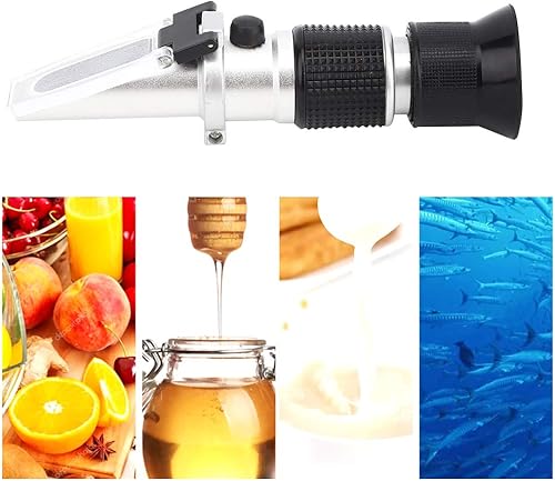 Réfractomètre Brix précis Testeur de Sucre à Double échelle Portable Support de Compteur Compensation Automatique de la température pour jus de Fruits de Lait de bière 0~90% - Nail Gallerys
