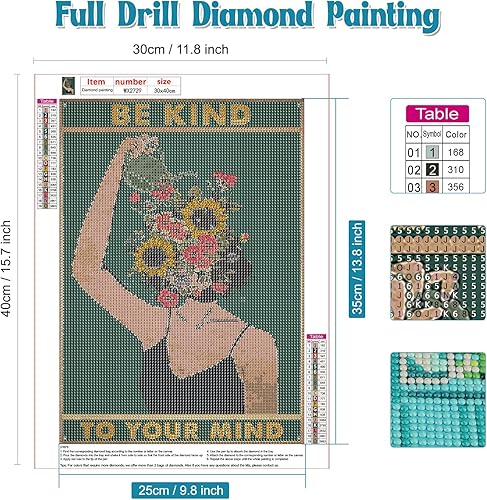 NAIMOER Peinture Diamant Adulte, 5D Inspiré Diamond Painting Complet Fille Diamant Painting Kit Enfants, Fleurs Diamant Strass Point de Croix Cristal Painting pour Murale Décoration 30x40cm - Nail Gallerys