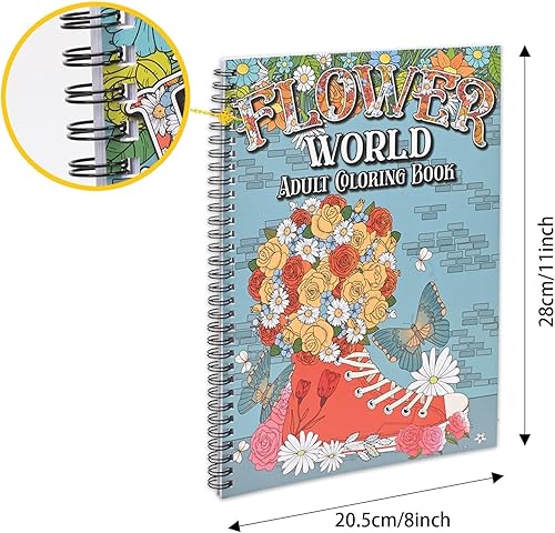 Pobuu Lot de 3 livres de coloriage pour adultes, mandalas à spirale, livres de coloriage pour adultes, relaxation, soulagement de l'anxiété, cadeaux pour femmes et hommes - Nail Gallerys