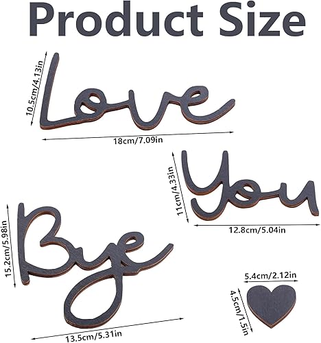 Gosknor Panneau Love You Bye Au-Dessus Porte, Bois Décor Porte Écrit pour Mur Maison & Fenêtres Réconfortant Cadeau Pendaison Crémaillère pour Noël Saint-Valentin Action de Grâce Mariages - Nail Gallerys