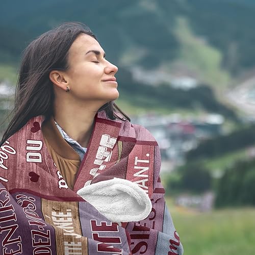 Yesbird Cadeau Retraite Femme, Cadeau Départ Collègue, Cadeau Depart Retraite, Cadeau pour Femme, Cadeau Retraite pour Maman, Collègues, Soeurs, Mamie, Chefs, Amis, Enseignants Couverture 130x150CM - Nail Gallerys