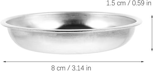 BESTonZON Lot de 10 coupelles à sauce en acier inoxydable - Mini assiettes à snack - Coupelles à sauce - Pour sauce soja - 8 cm - Nail Gallerys