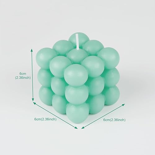 Comius Sharp Bougie à Bulles 4 Pcs Cube Soja Cire Bougies Parfumées Bougie Blanche Rose Violet Vert Home Bougie Pour Chambre à Coucher Chambre à Coucher Salle De Bain Décor De Mariage - Nail Gallerys