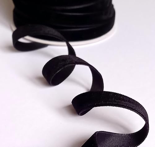 Ruban de velours – 10 mm de large Noir – Par 10 mètres - Nail Gallerys