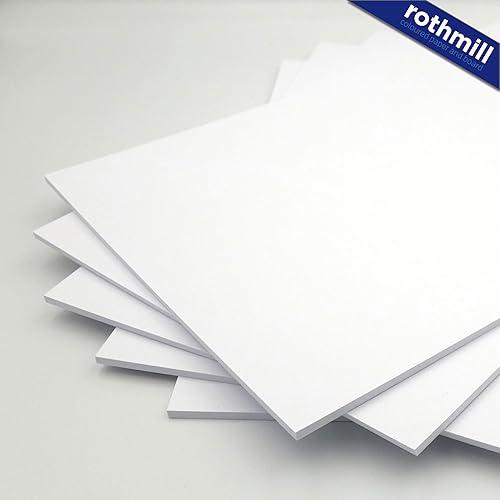 Rothmill Papier cartonné 280 g/m² (370 microns), A4 (210 x 297 mm), 50 feuilles, blanc - Nail Gallerys