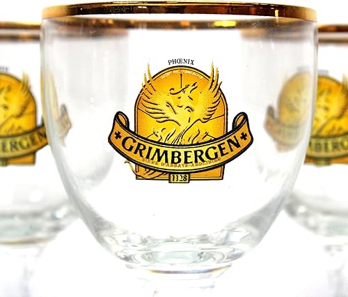 GRIMBERGEN Lot de 6 verres à bière de 0,25 l avec bord doré ~ mn 427 0872 - Nail Gallerys