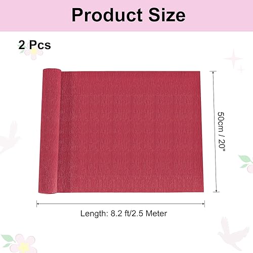 sourcing map Lot de 2 rouleaux de papier crépon de 2,4 m de long et 50,8 cm de large pour diverses grandes toiles de fond de fête à suspendre, fournitures de bricolage, beige - Nail Gallerys