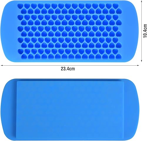 NATUCE 2 Pièces 150 Grille Bac à Glaçons en Silicone, Moule à Glaçons de Form de Coeur, sans BPA pour Whisky, Cocktail, Lait, Jus, Chocolat et Baby Jelly Sweets Pet Treats - Nail Gallerys
