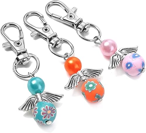 20 PCS Ange Fait à La Main Porte Clés, Pendentifs Pour Baptême Mariage, Porte Clés Commémoratif, Porte Clés Ange Gardien, Porte Clés De Faveurs Mariage, Ange Gardien Porte Bonheur, Pour Cadeau Bapteme - Nail Gallerys