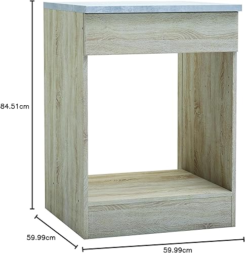 Demeyere - Native A3 - Base Four. Dim : 60x60x84,5h cm Col: Rovere. Mat: Panneau aggloméré. - Nail Gallerys