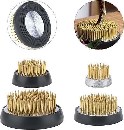 GALEPEE 4 Grenouilles Fleuries Kenzan Arrangement Floral Set Fleur Grenouille Acier Inoxydable Cuivre Aiguille Fleur Grenouille Haut de Gamme Vase Publicité Jardin Hôtel Décoration Art Maison Vie - Nail Gallerys