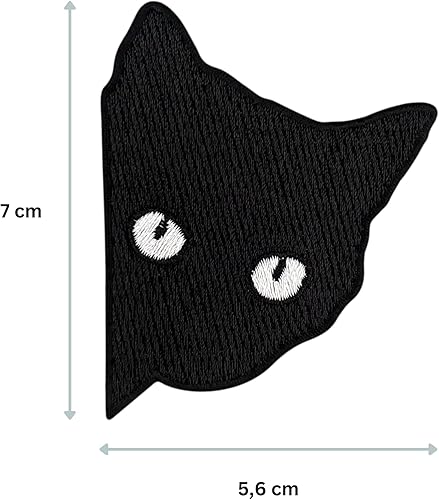 Urbanski Patch Chat mignon et curieux à thermocoller sur 7 x 5,6 cm | Écusson Thermocollant, Transferts Thermocollant, Appliqués à coudre - Nail Gallerys