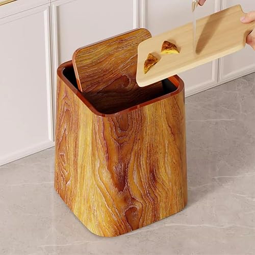 Poubelle À Grains De Bois, Corbeille À Déchets De Ferme, Poubelle Rétro, Poubelle pour Maison, Le Bureau, Le Salon, L'hôtel, Salle De Bain - Nail Gallerys