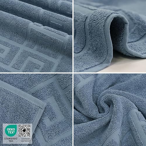 Nice homeit Lot de 2 Tapis de Bain en éponge 100% Coton – Tapis de Bain de Haute qualité – Extra Doux, absorbants et lavables en Machine – Fabriqué en Italie (Blanc, 60 x 90 cm) - Nail Gallerys