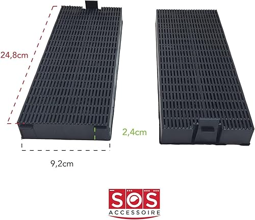 Lot de 2 filtres charbon fch260 rbs93in rmb90in rhv912in rhvi912in rhv910in rhv93in hotte rosieres rbe95/1n - Nail Gallerys